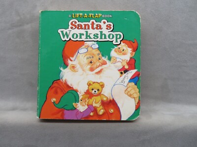 1999 Santa's Workshop Lift-A-Flap Green Book by Heather Whited RARE