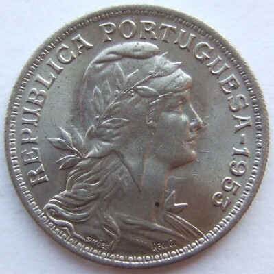 Coin Republica Portuguesa 50 Centavos 1953 in Brilliant uncirculated