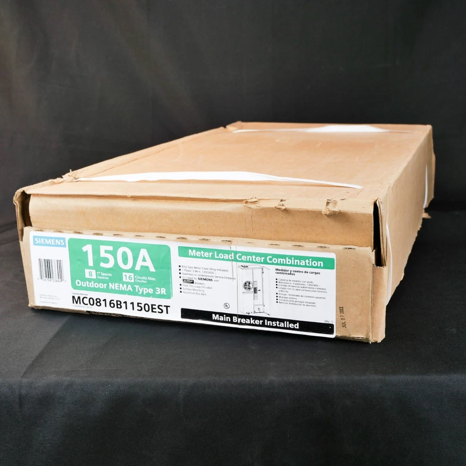 Siemens - MC0816B1150EST METER LOAD CENTER COMBINATION 150 Amp 1-Ph - NEW IN BOX - Image 2 of 3