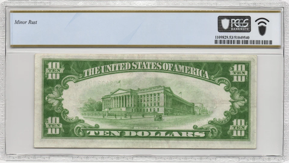 Fr.2002-G 1928B Chicago $10 Federal Reserve Note PCGS AU 53 Comment - Image 2 of 2
