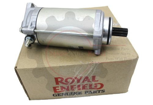 Royal Enfield Silver Starter Motor For Classic/Bullet 500 & GT 535 - Foto 2 di 8