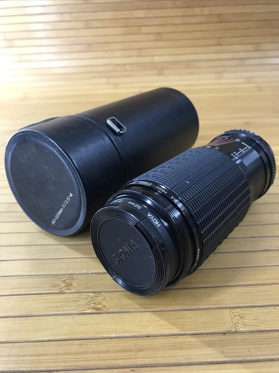 Sigma high Speed Zoom Lens Multi coated 1:3.5~4 f=80~200mm +Case+