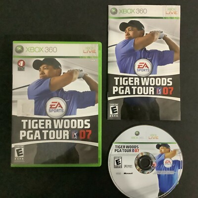 Tiger Woods PGA Tour 07 Microsoft Xbox 360 Complete w/ Manual - Good Shape