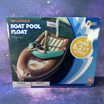 8 Ft Inflatable Pool Float Reinforced Cooler, Boat Raft Lake Toys NEW IN BOX