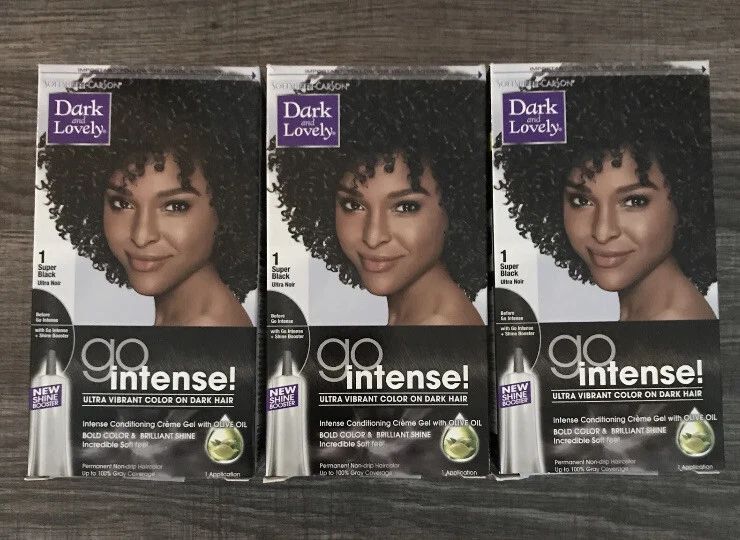 SoftSheen Carson Dark And Lovely Go Intense Haarfarbe, Original Black – Mit Englischer Anleitung