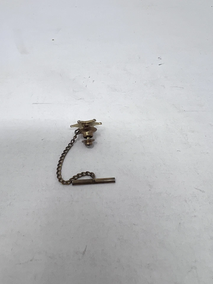 Pennsylvania Deputy Sheriff Jewelry Tie Tac Gold Star Pin Blue Enamel - Image 2 of 2