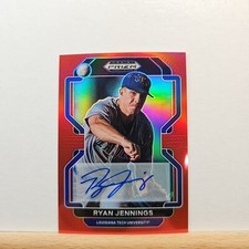 2022 Prizm Draft Picks Ryan Jennings Autograph RED Prizm 03/50 AUTO # PDP128