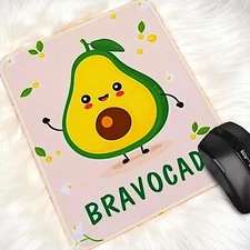 Funny Computer Mouse Pad Avocado Durable Design Smooth Surface