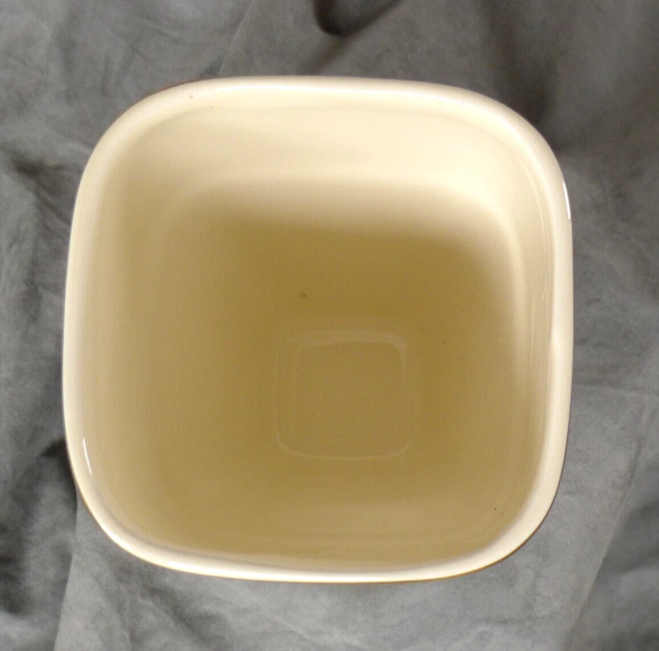 Übertopf Blumentopf Vase MAJOLI LINE elfenbein Rand breit goldfarben 15x11x11 cm - Bild 3 von 4