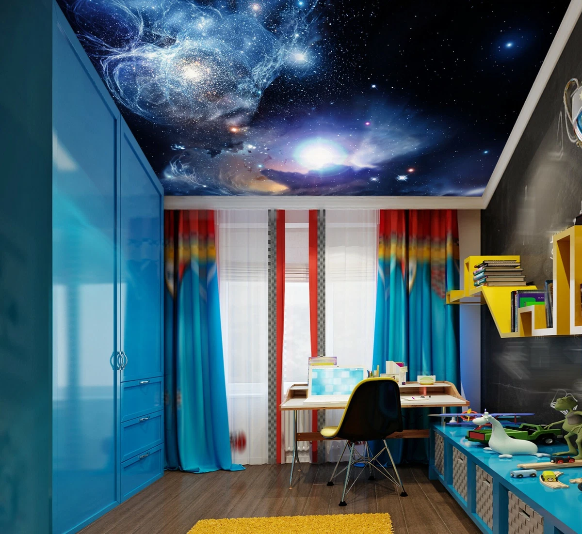 3D Blue Universe Stars 794 WallPaper Murals Wall Print Decal Deco AJ Zoe |  eBay