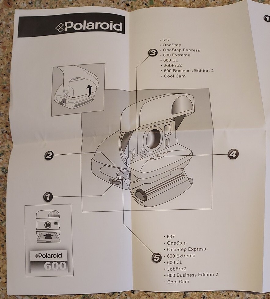 Film 600 Series Polaroid Onestep Express Manual Polaroid One Step
