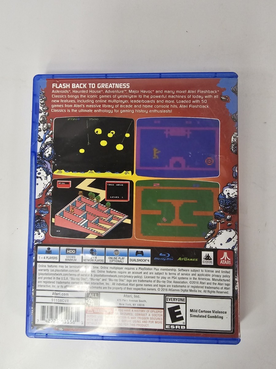 atari flashback classics vol ps4 replacement case only NO GAME