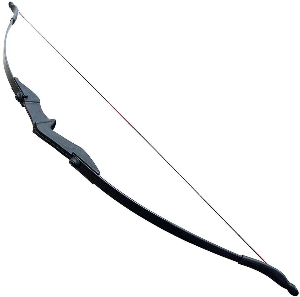 Set Kit 30/40LBS 57" Takedown Recurve Bow 12Pcs Carbon Arrow Hunting Arrowhead - Image 3 of 4