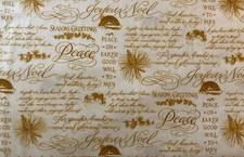 1 Yard Of "Christmas Elegance" By Henry Glass 100 Cotton Fabric -Words-