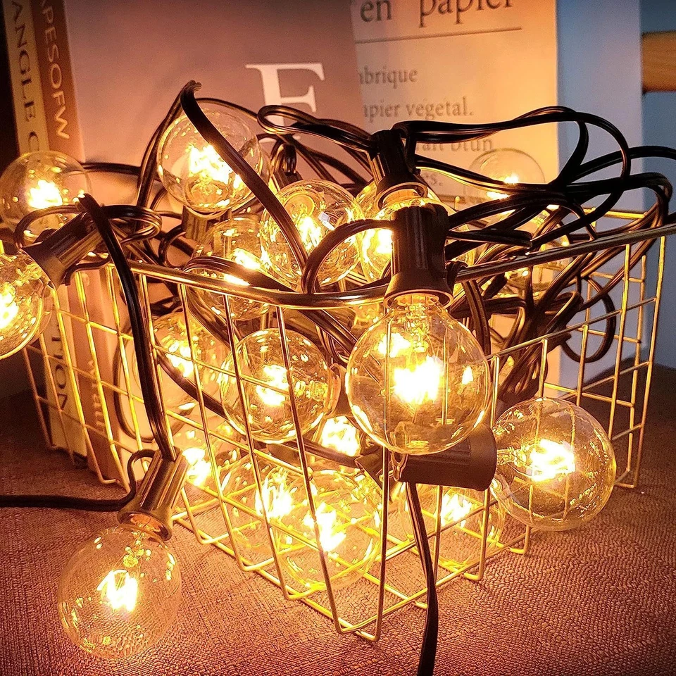 15/25Pcs Outdoor LED String Bulbs - 220V E12 G40 Globe Replacement - Image 2 of 4