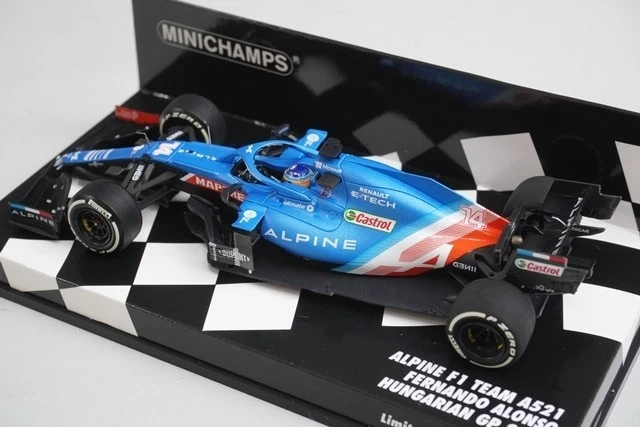 1:43 MINICHAMPS 417211214 Alpine A521 Hungarian GP 2021 #14 model car - Image 2 of 4