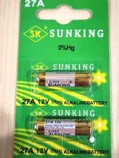 2 pc 12V SUNKING Super Alkaline Batteries A27, 27A, MN27, GP27A, L828