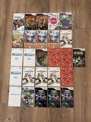 Nintendo Wii Bundle Job Lot Of 26 UKV Manuals (Mario Kart/Galaxy, Zelda, Lego) - Image 1 of 4