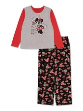 HYBRID APPAREL Womens Black Long Sleeve Top Straight leg Pants Pajamas S