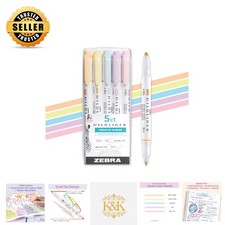 Mildliner Dual-Tip Highlighters 5-Pack - Effective Tools for Study  Creativity