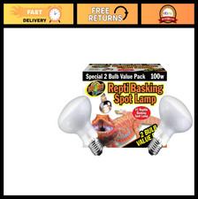 100W Reptile Heat Lamp Basking Spot Light - 2 Pack with Safety Guide Pro Tips