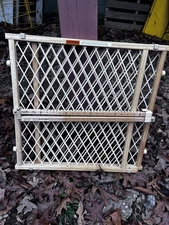 28" Tall Baby Gate for Stairs No Drill, No Bottom Bar, Sliding Dog Gate