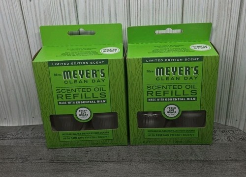 Clean Cap Cut Text Mrs Meyers Clean Day Scented Oil Refill Fresh Cut Grass 2 Refills. 2 ...