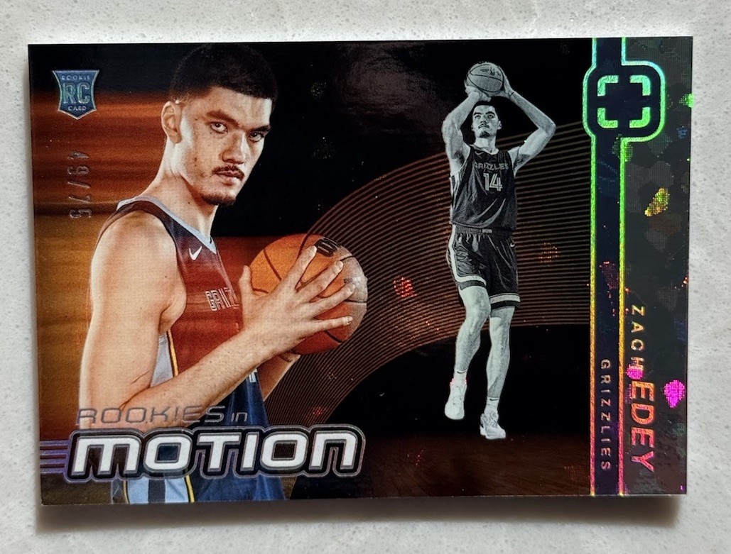 スケッチカード  バッキー 2024-25 Panini Photogenic - Rookies in Motion Zach Edey #1 Diamond