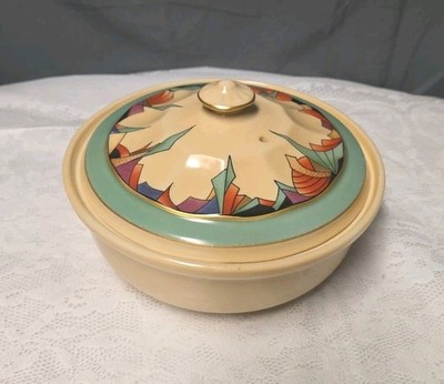 1928-1930 RARE Royal Rochester Fraunfelter 'Modernistic' Covered Dish, Art Deco