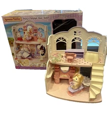 Calico Critters Sylvanian Families Pony Stylish Hair Salon 2-Story Set Japan Me