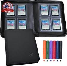 Toploader Binder 4 Pocket,Holds 128 Top Loaders,Top Loader Binder 4 Pocket for 3