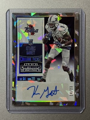 Keyarris Garrett Tulsa Panini Contenders DP NFL 2016 CRACKED ICE ROOKIE AUTO /23