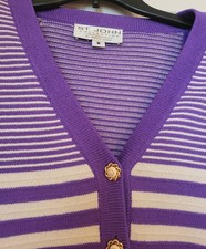 St John Collection by Marie Gray Purple Swather Knit Top Size M