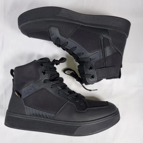 RIDEIRON MS6001 Motorcycle Riding Shoe Men 9.5 Black CORDURA Protective High Top image 7