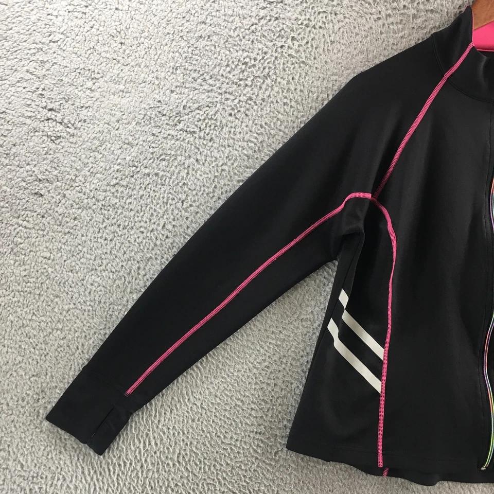 Chaqueta deportiva Fila con cremallera completa para mujer XL negra mezcla de poliéster manga larga cuello falso Foto 4 de 4