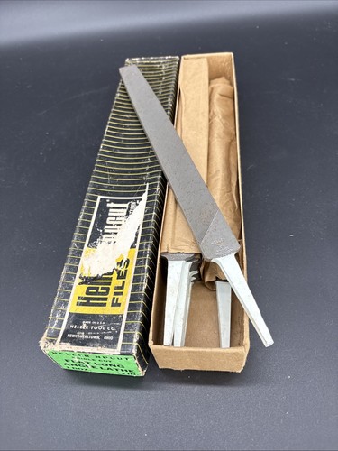 Heller NuCut Single Cut Long Flat Angle Lathe 10” File Unused With Horse Logo