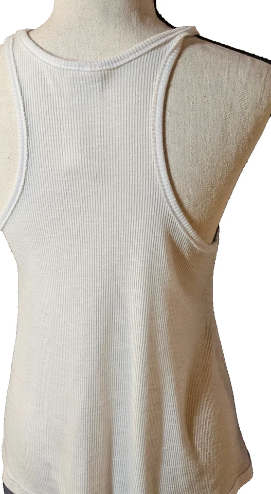 Camiseta sin mangas Free People espalda cruzada acanalada cuello alto para mujer talla XS capas, base, comodidad Foto 4 de 4