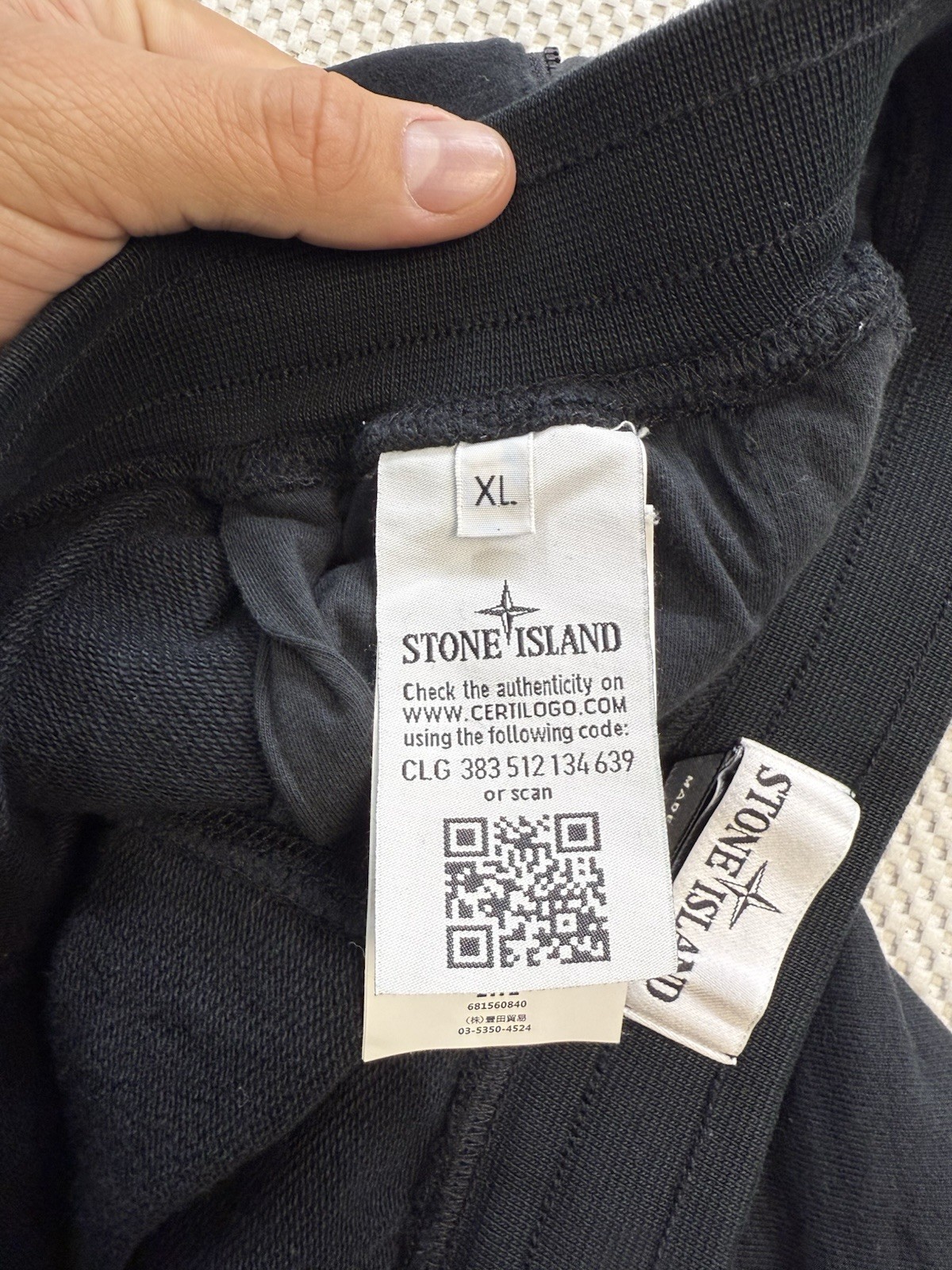 Stone Island Steel  Bermuda Black Sweat Shorts size XL thumbnail 5