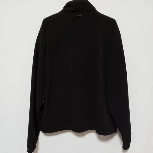 Radwear Black Fleece Jacket Size Large Full Zip Black Pockets EUC image 4