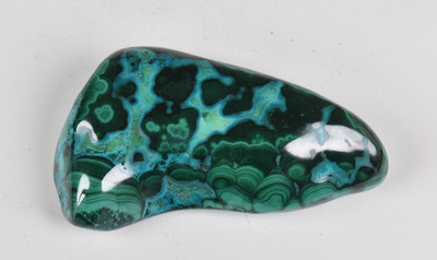 Polished Chrysocolla with Malachite from Congo  9.4 cm   # 22409
