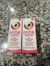 2x 5ml Ivizia Sterile Lubricant Eye Drops for Dry Eyes