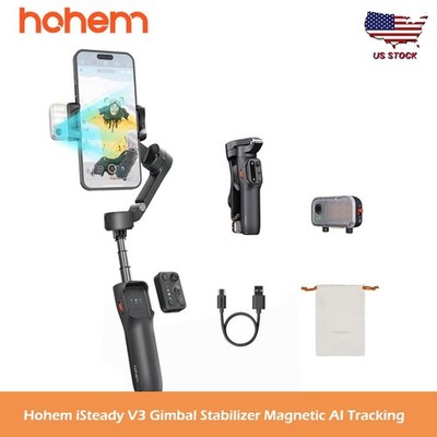hohem iSteady V3 Gimbal Stabilizer for iPhone, 3-Axis Phone Gimbal  AI Tracker