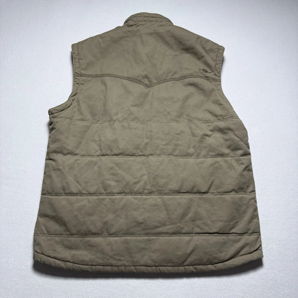 Chaleco Soldador Western Para Hombres XL Botón a Presión Caqui (No FR) Ropa de Trabajo Forrada Azteca LEER Foto 4 de 4