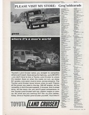 Original 1963 Toyota Land Cruiser vintage print ad.