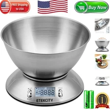 Compact Food Scale with Removable Bowl - Precision Weight for Cooking & Baking