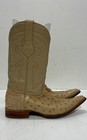 Los Altos Full Quill Ostrich Tan Leather Western Cowboy Boots Men's Size 9.5 EE — photo 3