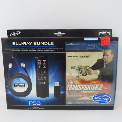 Blu-Ray Bundle For PS3 HDMI 8' Cable, Remote Control, & Transporter 2 Blu Ray