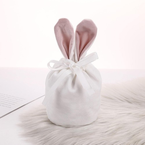 Easter Bunny Gift Bags Rabbit Ear Velvet Bags with Drawstrings Baby Kid Party - Picture 23 of 59