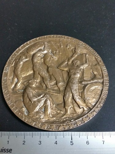Médaille Fédération Nationale Des Entreprises à Commerces Multiples - Bronze, Signée, Année 1976 - XXème Siècle