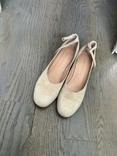 Sigerson Morrison Kairos Sand suede heels Size 37.5